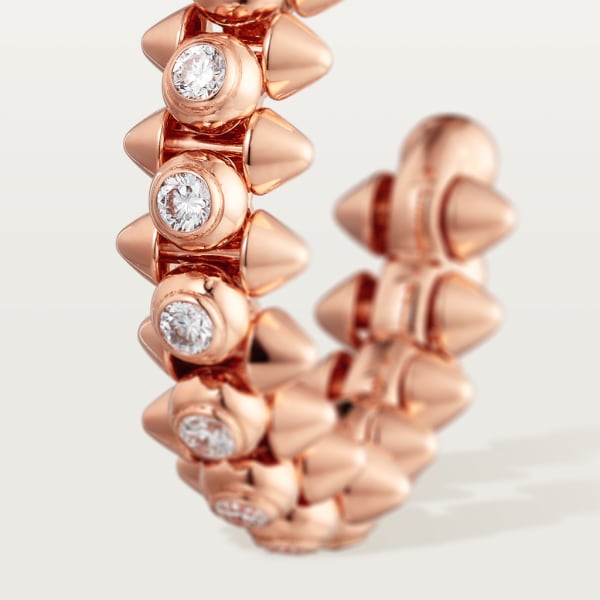 Clash de Cartier earrings Diamonds Rose gold, diamonds