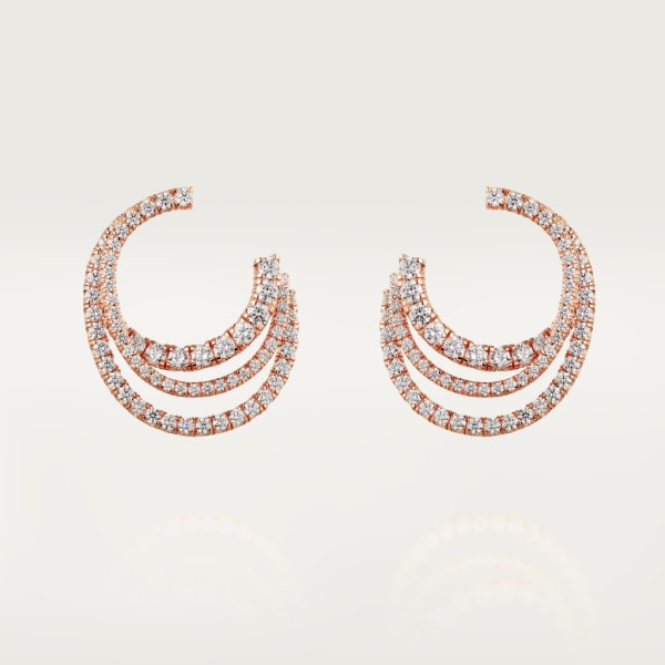 Etincelle de Cartier earrings Rose gold, diamonds