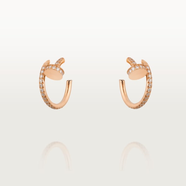 Juste un Clou earrings Rose gold, diamonds