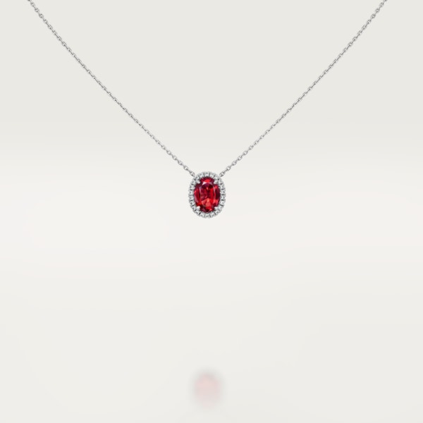 Cartier Destinée necklace with coloured stone White gold, rubies, diamonds