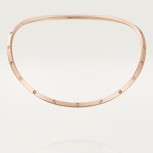 <span class='lovefont'>A </span> torque necklace, 10 diamonds Rose gold, diamond