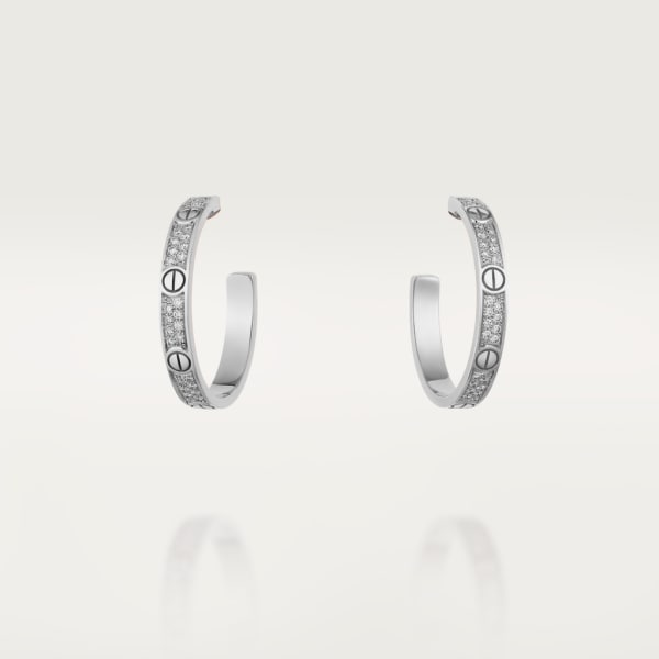 Love earrings White gold, diamond