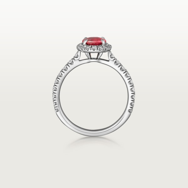 Cartier Destinée Solitaire with coloured stone Platinum , rubies, diamond