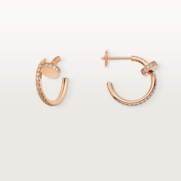 Juste un Clou earrings Rose gold, diamonds