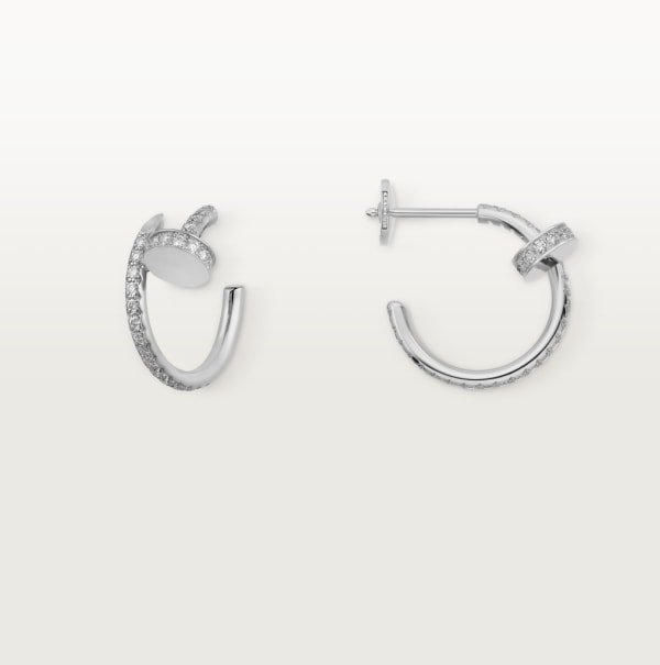 Juste un Clou earrings White gold, diamonds