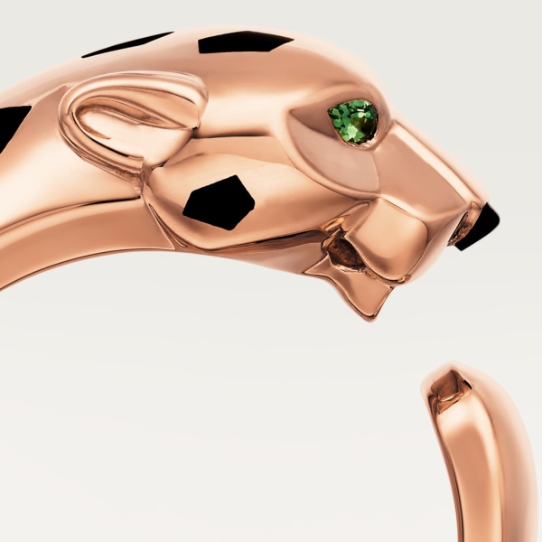 Panthère de Cartier ring Rose gold, tsavorite garnets, onyx