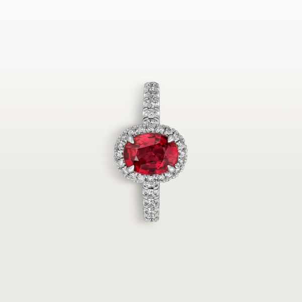 Cartier Destinée Solitaire with coloured stone Platinum , rubies, diamond