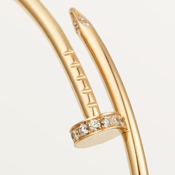 Juste un Clou bracelet, small model Yellow gold, diamonds