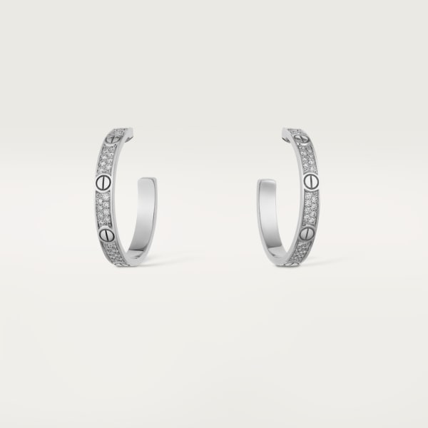 Love earrings White gold, diamond