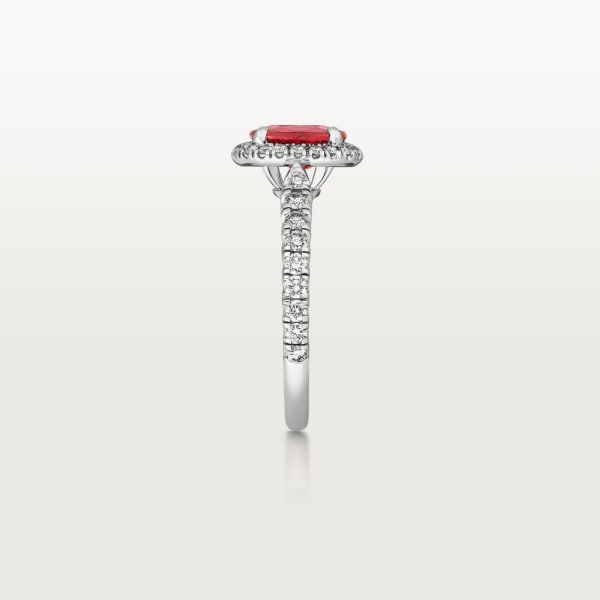 Cartier Destinée Solitaire with coloured stone Platinum , rubies, diamond