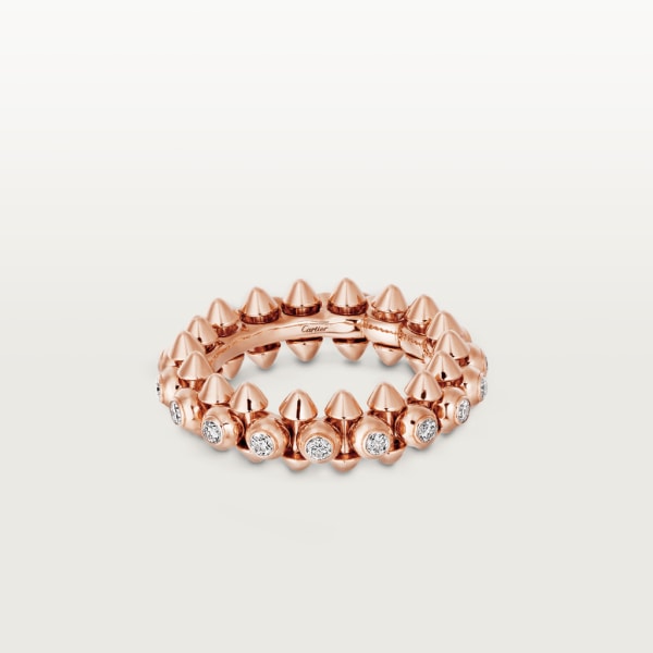 Clash de Cartier ring Diamonds Rose gold, diamonds