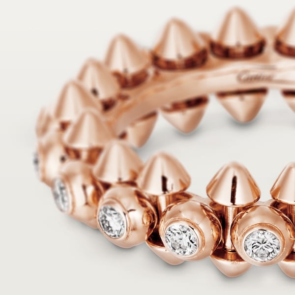 Clash de Cartier ring Diamonds Rose gold, diamonds