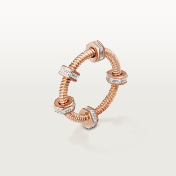 Ecrou de Cartier ring Rose gold, diamonds