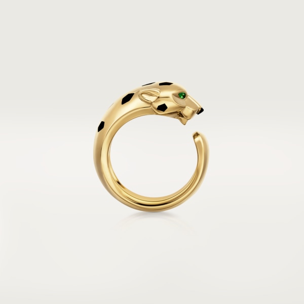 Panthère de Cartier ring Yellow gold, tsavorite garnets, onyx