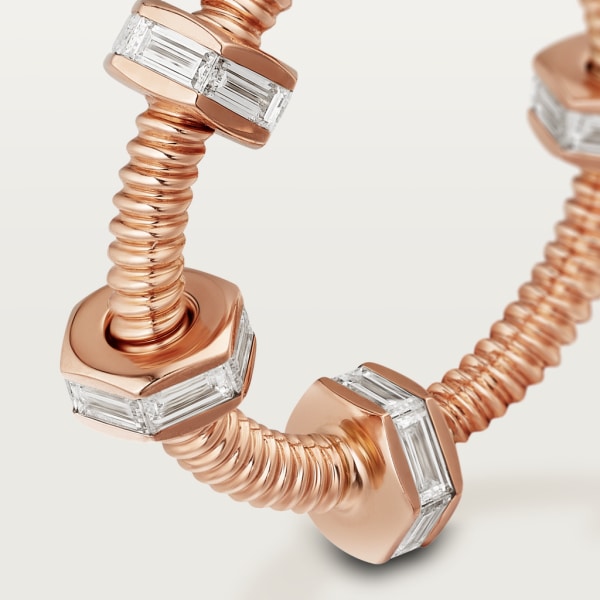 Ecrou de Cartier ring Rose gold, diamonds