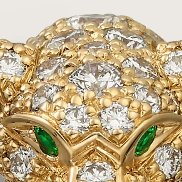 Panthère de Cartier ring Yellow gold, emeralds, onyx, diamonds