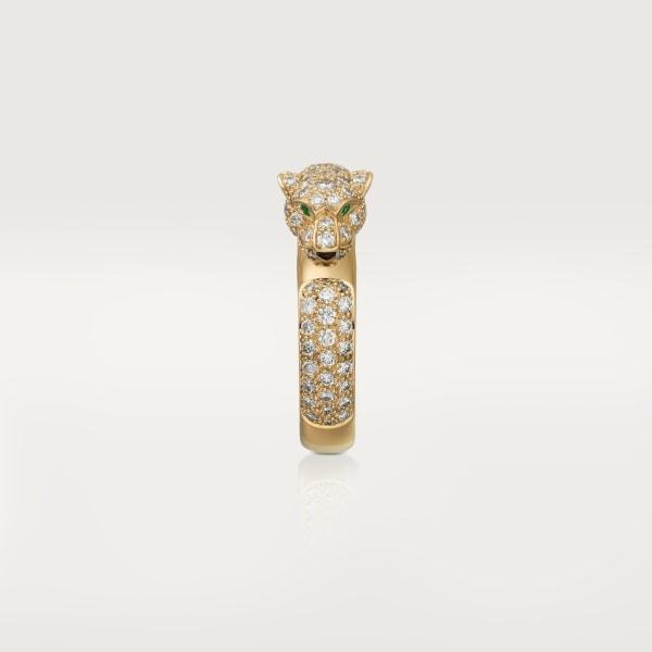 Panthère de Cartier ring Yellow gold, emeralds, onyx, diamonds