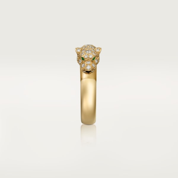 Panthère de Cartier ring Yellow gold, emeralds, onyx, diamonds