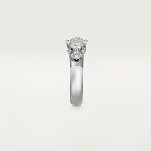 Panthère de Cartier ring White gold, emeralds, onyx, diamonds