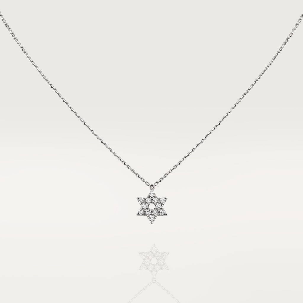 Symbols necklaceWhite gold, diamonds