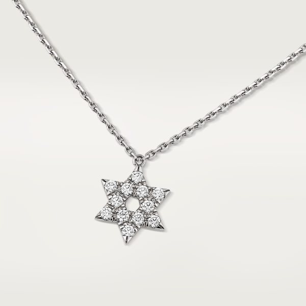 Symbols necklace White gold, diamonds