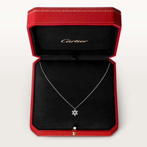 Symbols necklace White gold, diamonds