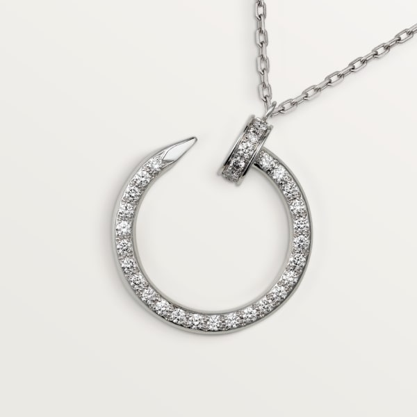 Juste un Clou necklace, paved  White gold, diamonds