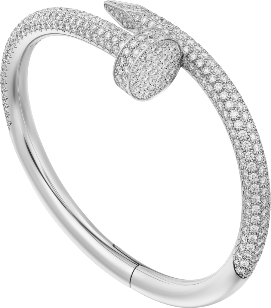 Juste un Clou bracelet, medium modelWhite gold, diamonds