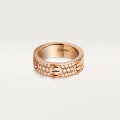 <span class='lovefont'>A </span> ring, classic model, paved Rose gold, diamonds