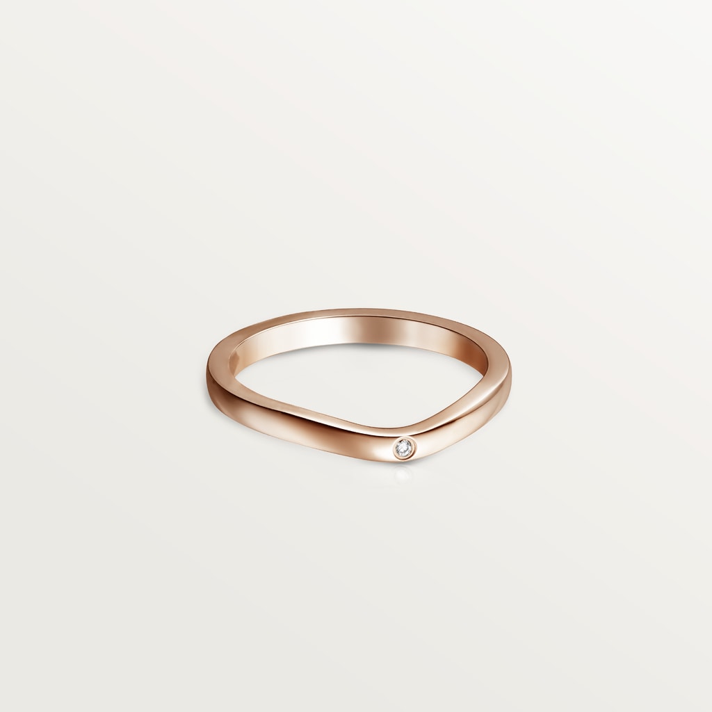 Ballerine wedding bandRose gold, diamonds