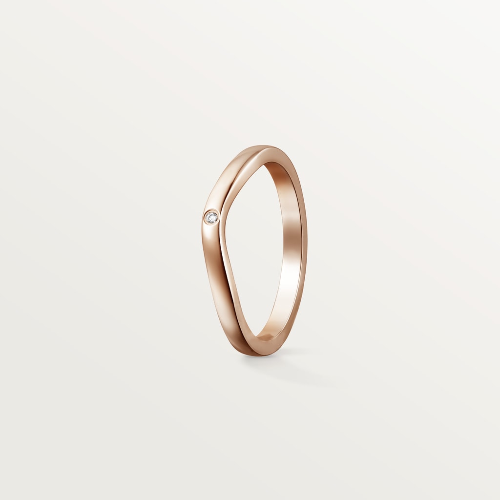 Ballerine wedding bandRose gold, diamonds