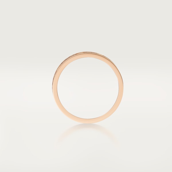 Love ring, small model, paved Rose gold, diamonds