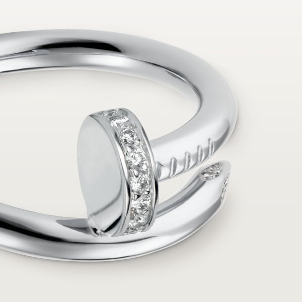 Juste un Clou ring, classic model, diamonds White gold, diamonds