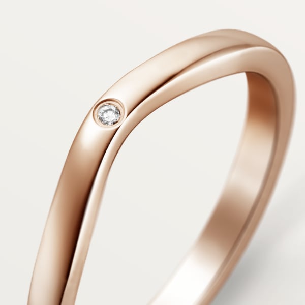 Ballerine wedding band Rose gold, diamonds