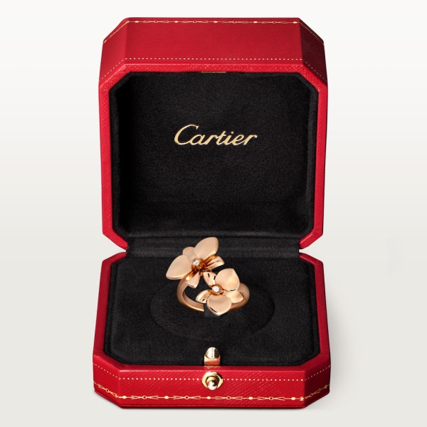 Caresse d’Orchidées par Cartier ring Rose gold, diamonds