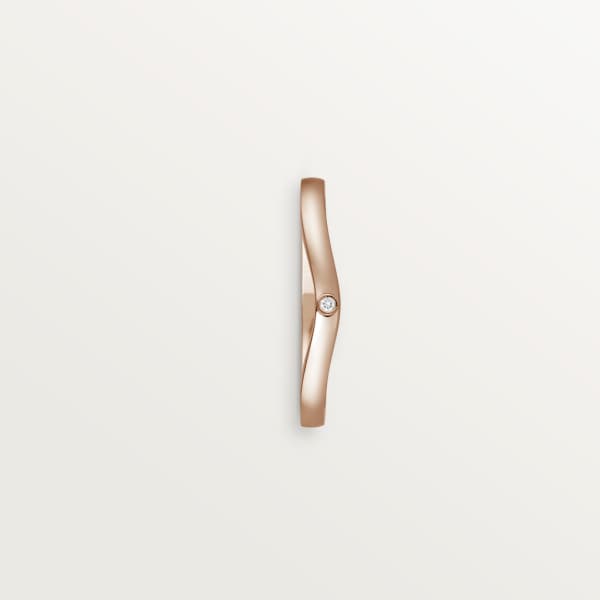 Ballerine wedding band Rose gold, diamonds