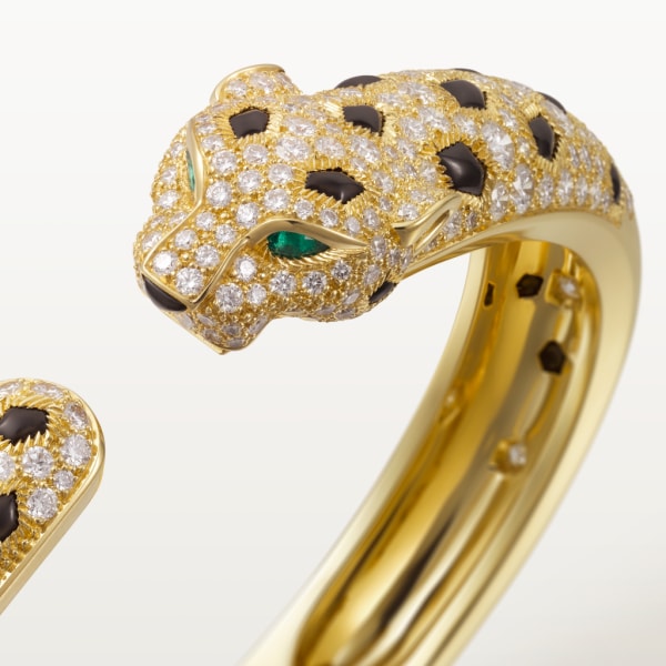 Panthère de Cartier bracelet Yellow gold, emeralds, onyx, diamonds