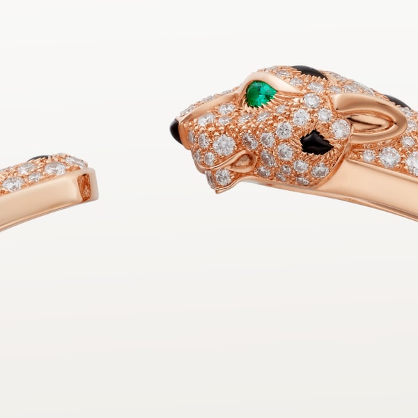 Panthère de Cartier bracelet Rose gold, onyx, emeralds, diamonds