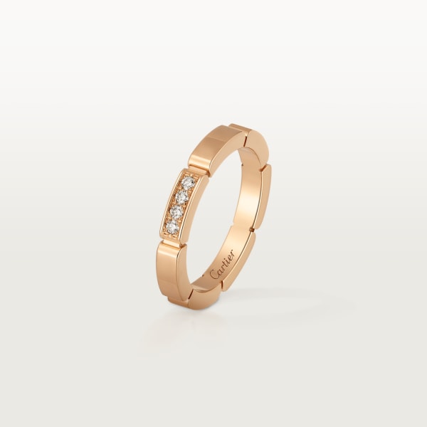 Maillon Panthère wedding ring Rose gold, diamonds