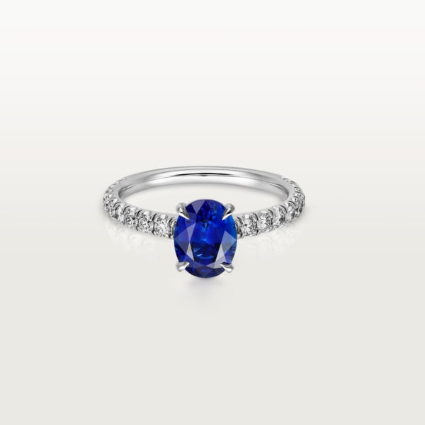 Solitaire 1895 Platinum, sapphire, diamonds