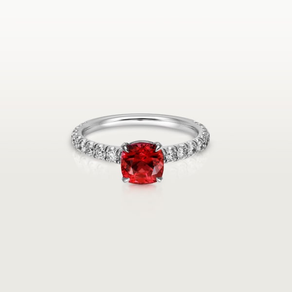 Solitaire 1895 Platinum, rubies, diamond