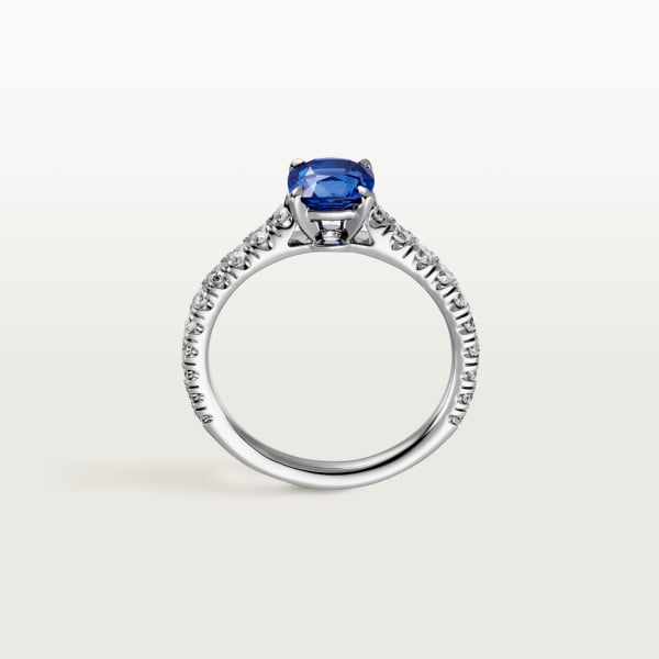 Solitaire 1895 Platinum, sapphire, diamonds