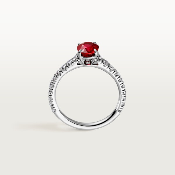 Solitaire 1895 Platinum , rubies, diamond