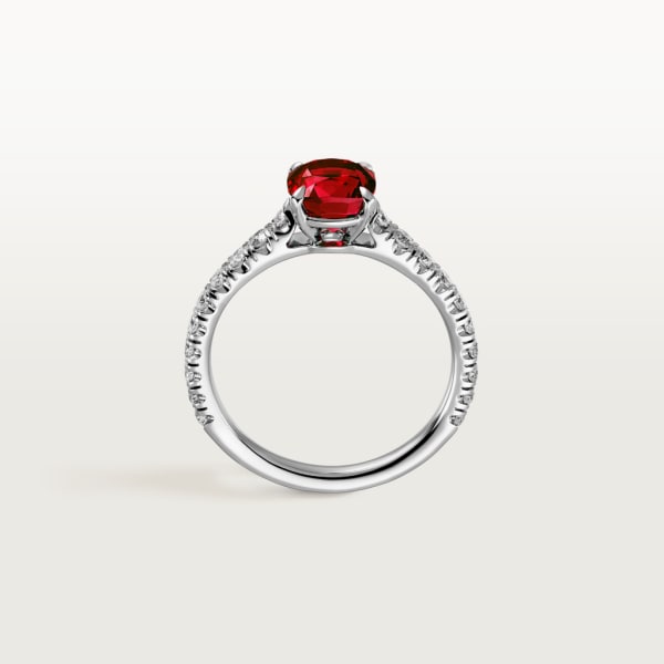 Solitaire 1895 Platinum , rubies, diamond