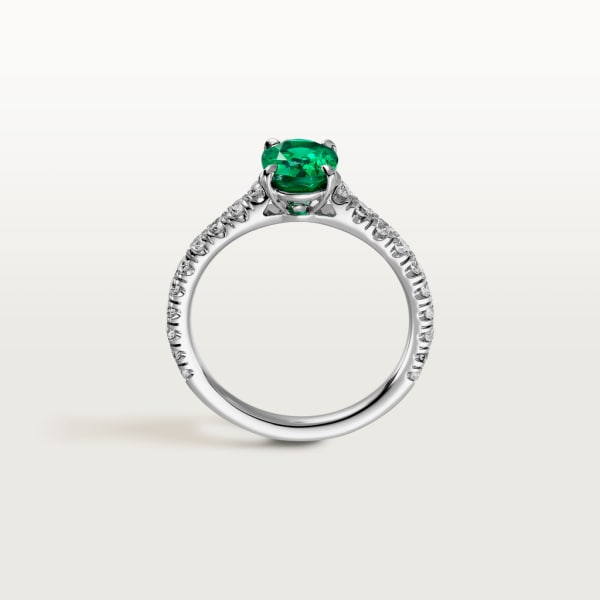 Solitaire 1895 Platinum, emerald, diamonds