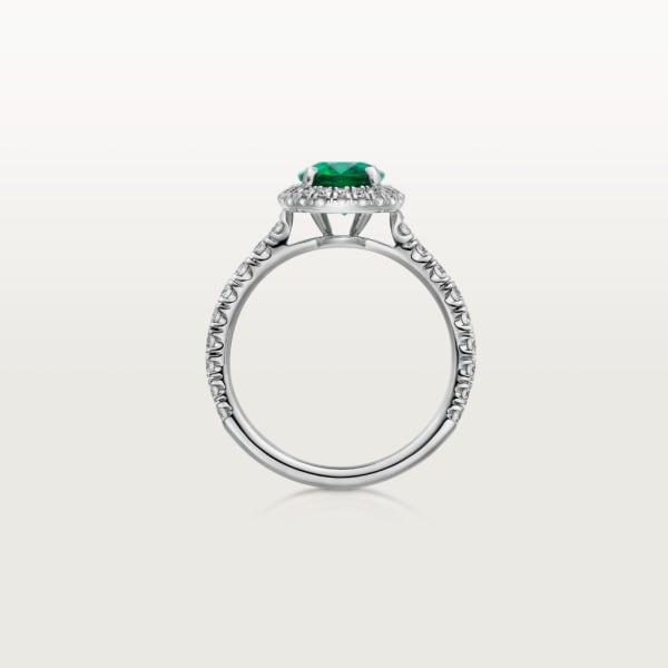 Cartier Destinée Solitaire with coloured stone Platinum, emerald, diamonds