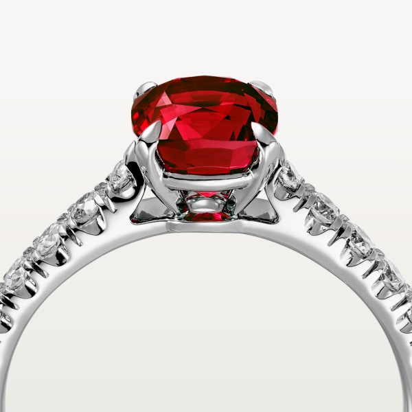 Solitaire 1895 Platinum, rubies, diamond