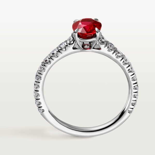 Solitaire 1895 Platinum , rubies, diamond