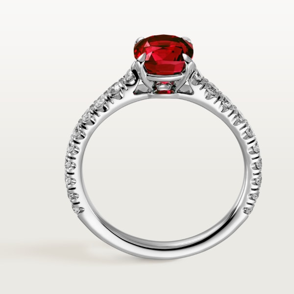 Solitaire 1895 Platinum, rubies, diamond