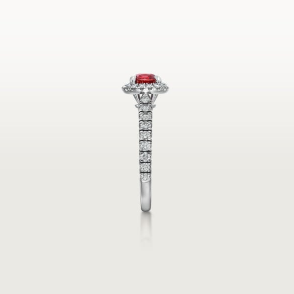 Cartier Destinée Solitaire with coloured stone Platinum , rubies, diamond